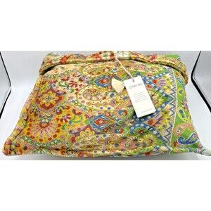 Johnny Was Braemar Reversible Travel Blanket W/Bag Paisley Floral 68”x53” New